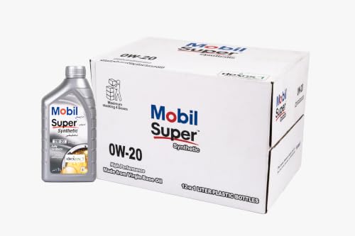 Mobil Super High Performance 0W-20 Fully Synthetic Motor Oil 1 Liter (Pack of 12)