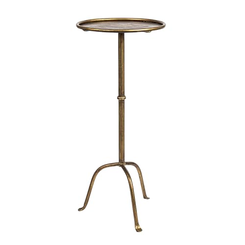 Image of Metal Martini Cocktail Table, Antique Brass