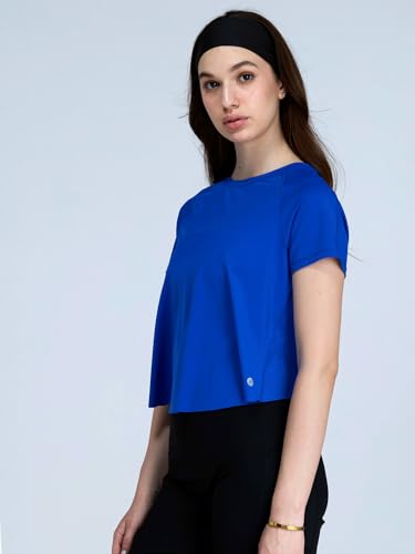 Image of CAVA Overlap Tee for Women | Split Back Mesh Design, Moisture-Wicking, 4-Way Stretch, Anti-Odour, Quick Dry | Activewear T-Shirt
