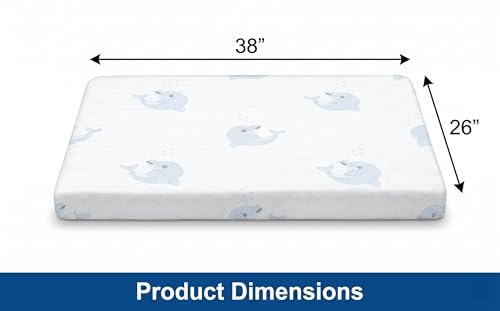 Image of Pack and Play Mattress,Breathable Dual Sided Firm & Soft Memory Foam Pack N Play Mattresses,Baby 38 inchX26 inch Mattress for Pack N Play with Removable Cover (White05)