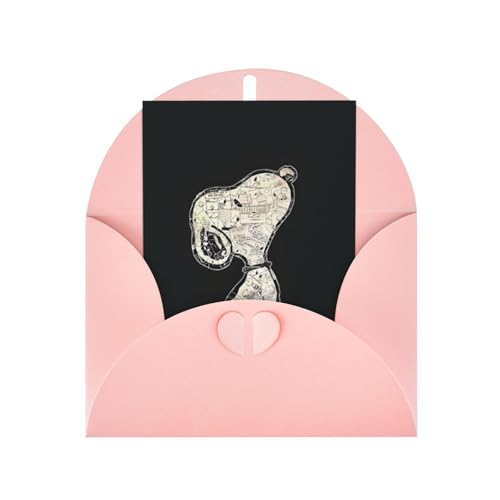 スヌーピー メッセージレターカード 封筒付きクリスマスバースデーカード Pink