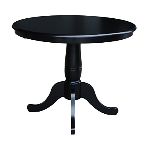 International Concepts Table, Dining Height, Black #TOP1