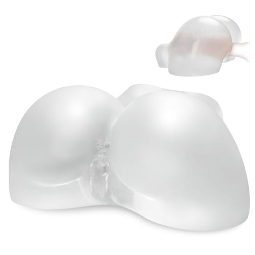 Sex Doll Pocket Pussy for Men - 4.62LB Clear Big Ass Sex Doll Male Masturbator for Visual Stimulation Soft Butt Men Sex Toy with Realistic Vagina & Tight Anal Adult Sex Toys for Men Masturbation
