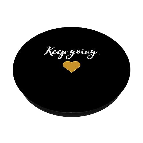 Keep going, positive pock socket, empowering PopSockets Swappable PopGrip, Black - Image 2