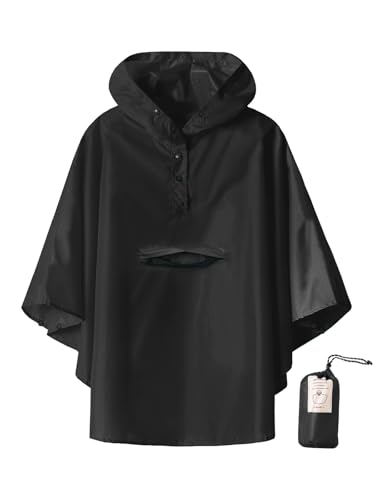 Image of SaphiRose Lightweight Kids Rain Poncho Jacket Waterproof Outwear Rain Coat
