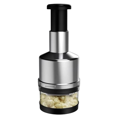 Knoblauch Zerkleinerer, Manual Pressed Chopper, Gepresster Knoblauchhacker, Manueller Zerkleinerer Für Gepresste Lebensmittel, Knoblauchmühle Aus Edelstahl, Für Gemüse Obst Fleisch Ohne Knochen