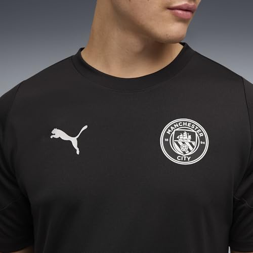 PUMA Manchester City FC Camiseta de Entrenamiento para Hombres 25/26, Negro (Black x Silver), M