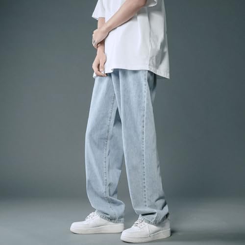 Pantalones vaqueros Y2K relajados vaqueros cómodos para evitar ropa ajustada de hombre 3