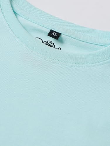 Image of The Souled Store Casual Classics: Women and Girls Short Sleeves Spread Collar Solid Cotton Regular Fit Breathable Lightweight Trendy Everyday T-Shirt