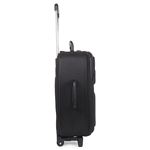 Image of Lightweight Model Polyester Soft-Side 65Cm Medium Chack-in Luggage Trolley Bag...(Medium 24 inches)- Spinner Wheels (Black)