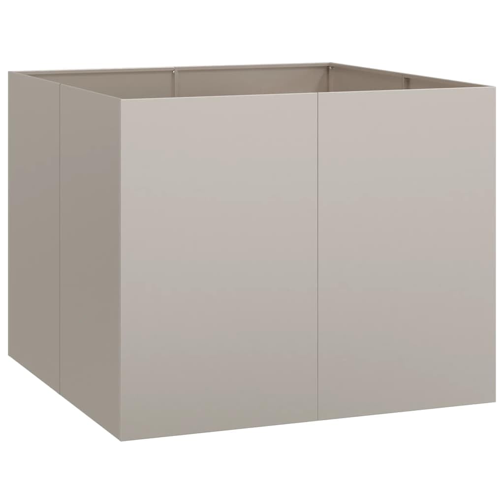 Blumenkasten, rostend, 100 x 100 x 80 cm, Corten-Stahl, robust und langlebig, für Gemüse, Kräuter und Garten