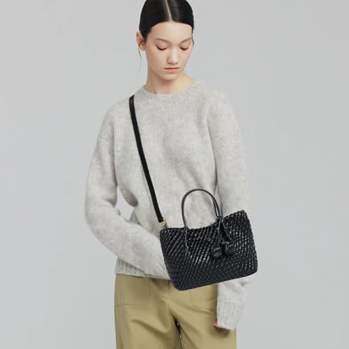 Image of Woven Tote Bag for Women, Hobo Bag for Work, Large Beach Travel Handbags and Purses, Retro Shoulder Bag, Shopping Bag