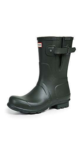 Hunter Mens Original Short Rain Boot Dark Olive 8