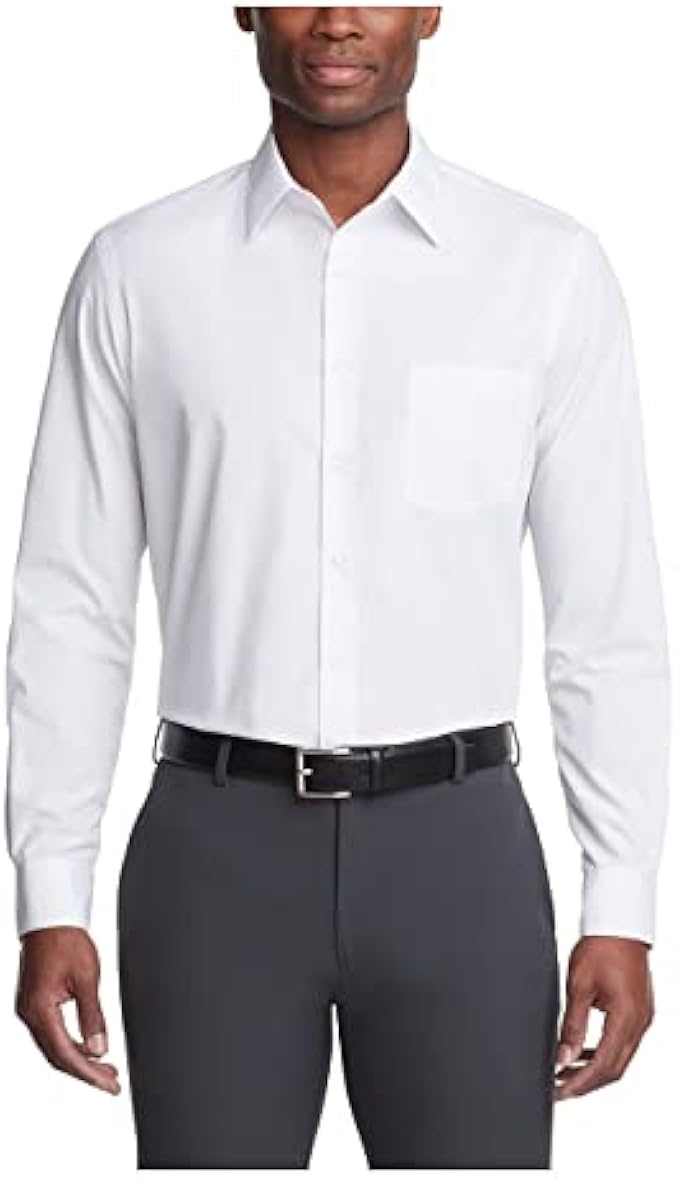 Van Heusen Men's Dress Shirt Regular Fit Poplin Solid