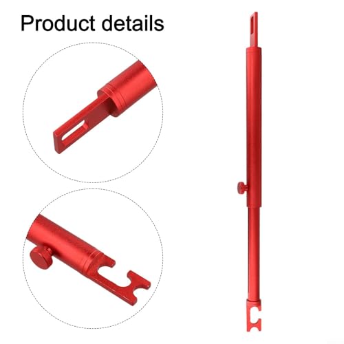 Soporte telescópico para puertas con soporte de fijación de aluminio rojo miniatura 4