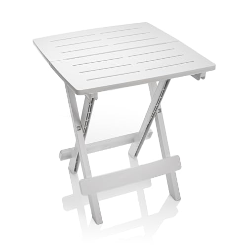 BigDean Klapptisch klein in Weiß aus Kunststoff LxBxH 45x43x50cm –...