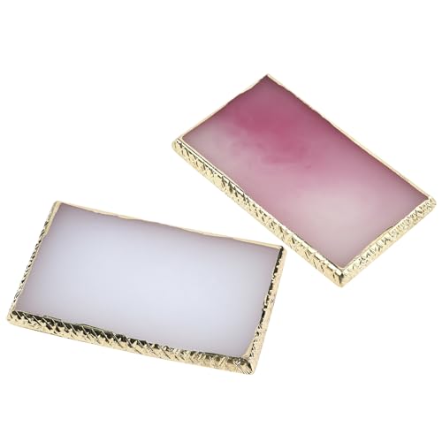 Set 2 Paletas de Resina para Arte de Uñas con Borde Dorado miniatura 1