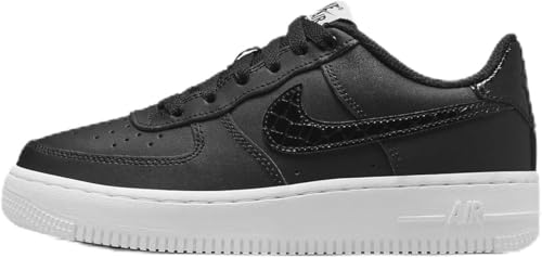 Nike Air Force 1 LV8 Big Kids' Shoes (FV7725-001, Black/White/Black) Size 5.5