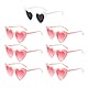 Herz Sonnenbrille, Bride to Be Herzbrille, 1 Paar Herz Sonnenbrille Perlen+6 Paar Herzbrille, Brillen JGA Accessoires Frauen, Bridesmaid Gift für Hochzeit Party