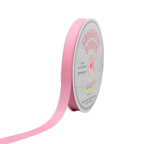 LUV RIBBONS Creative Ideas 50-Yard Solid Grosgrain Ribbon, 5/8-Inch, Pink