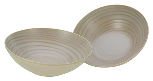 CreaTable, 33063, Serie Lava Stone, 2-teiliges Geschirrset für 2 Personen, Salatschüssel Set aus Steinzeug, spülmaschinen- und mikrowellengeeignet, Made in Europe