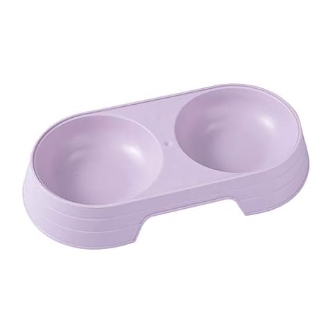 Jeronic Styleest Dog and Cat Bowls,Pet Double Bowl Nordic Concise Candy Color One Bowl Dual Purpose Pet Bowl Cover