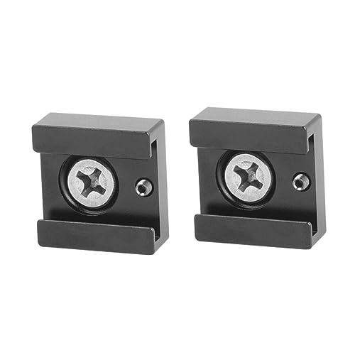 SHINEOFI 2 Pièces Adaptateur Griffe Flash Multifonction Support de Montage Rapide pour Accessoires Photo et Compatible avec Cage Poignée LED Microphone Noir