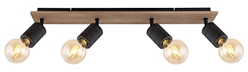 Foco de madera marrón oscuro Globo para iluminar salones acogedores 5