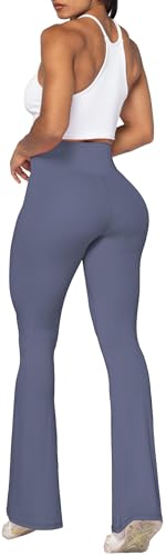 Image of Sunzel Flare Leggings, Crossover Yoga Pants with Tummy Control, High-Waisted and Wide Leg