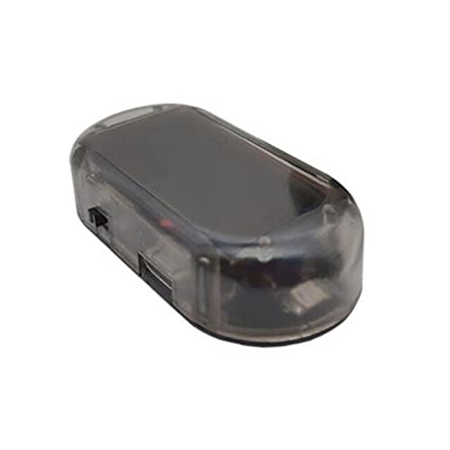 System Sicherheitssystem Auto Auto Antis Light Warnungen LED-Alarm Simulieren Dummy-Auto-Diebstahlsystem Anti-Diebstahl-Blinkalarm Alarmlampen Solar Briefablage Metall Schwarz