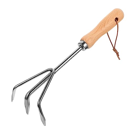 YARNOW Herramientas De Cultivo De Plantas Herramienta De Jardín Rastrillo Herramienta De Jardinería Mango De Madera Rastrillo De Jardinería Rastrillo Pequeño De Jardinería Rastrillo De