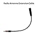 Anina 12” Universal Car AM FM Radio Antenna Extension Extender Cable Male to Female Antenna Adapter for Auto Stereo