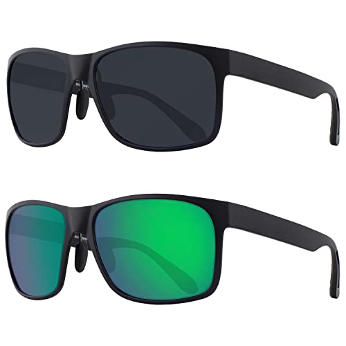 MAXJULI Polarized Sunglasses for Big Heads Men Women (FIT M/L,NOT FIT XXL),Ultra Light and Thin 8105