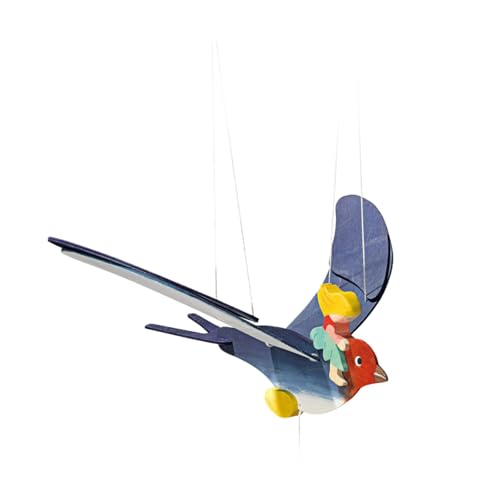 Mobile elfe avec hirondelle OSTHEIMER en bois suspendu pour chambre
