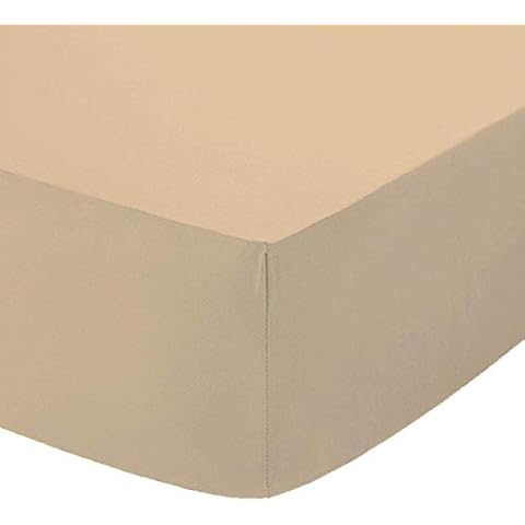 Queens Land Home 100% Egyptian Cotton 12"/30cm Deep Fitted Sheet All UK Sizes or Pillow Pair Cases. (Latte, Single) Cover