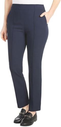 Image of Hilary Radley Women's Ponte Pull-On Mid Rise Slim Leg Pants
