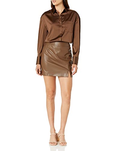 The-Drop-Womens-Aiden-Vegan-Leather-A-Line-Mini-Skirt