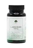L-Arginine Capsules - 500mg Free Form L-Arginine - Amino Acid - 60 Vegan Capsules - Non-GMO, Made in The UK - G&G Vitamins