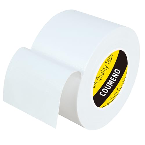 Image of Duct Tape White, 2in x 33FT, Heavy Duty Industrial Grade Gaffer Tape 280μm, Waterproof Hand Tearable Repair Tape for Sealing, Bundling, Patching, Indoor & Outdoor Use