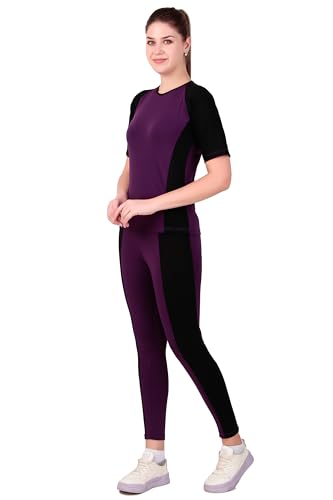 Image of Benzos Women's Body Fitted Gym Running Sports Track Suit | Regular Casual Fit | Track Suit for Girls & Women | Fabric - Polyester Blend
