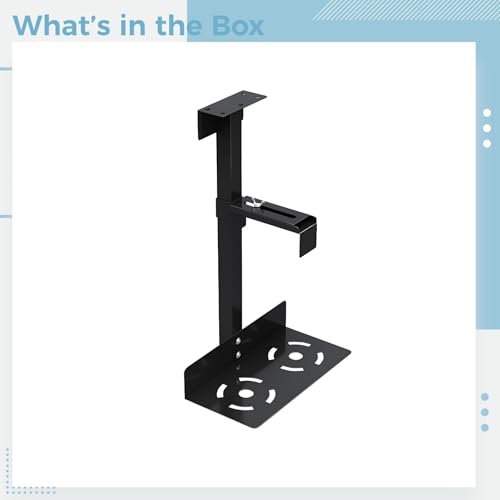 Soporte para CPU bajo el escritorio, ajustable en altura y con giro de 360°, fabricado en metal miniatura 3