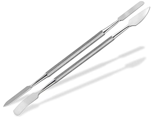 Premium Universal-Spatel Doppelspatel Set 2-Teilig Gelspatel Salbenspatel Doppelinstrument Laborspatel