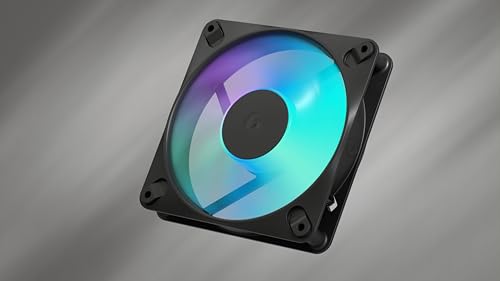 Image of Fractal Design - Dynamic 3 12 Reverse RGB Black 120 mm PWM Fan - ARGB Gen 2 Lighting - Reverse Blade Design - Daisy-Chainable Cable - Rifle Bearing