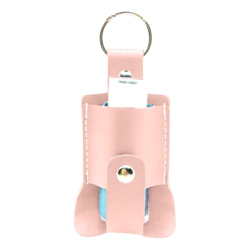 Inhaler Travel Case for Asthma - Medical-Grade PU Leather Holder with Detachable Keychain & Carabiner | Fits Ventolin/ProAir/Flovent (Adult & Kids) - Water-Resistant Protective Cover(Pink)
