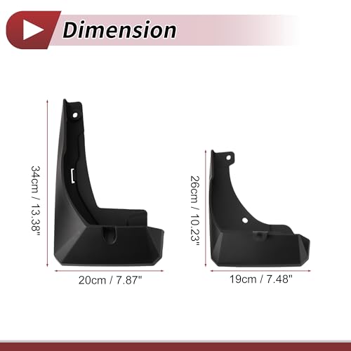 Image of 1 Set Mud Flaps Splash Guards for Toyota Frontlander Sport 2023-2024 Front and Rear Mud Guards W /Mount Accessories
