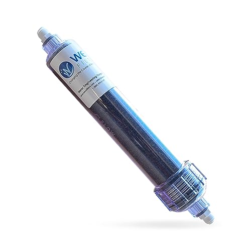 Image of WECO Inline Color Changing Deionizing Mixed Resin for Pure and Spotless Water - High Purity Mixed Bed Resin (DI) 2 X 10 Inch Cartridge (1 /4 Inch Quick Connect)