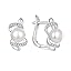 hoop with 7mm pearl+knot
