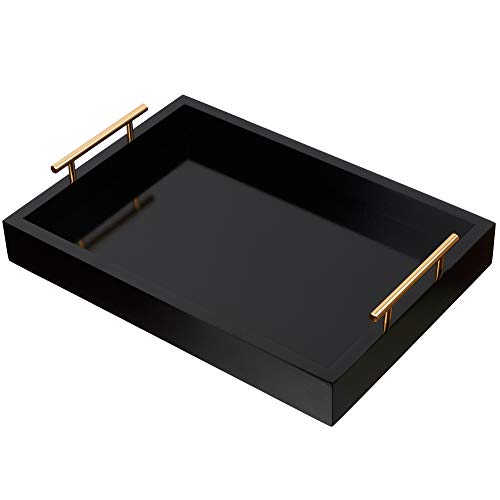 Elegant Scratch-Resistant Decorative Serving and Vanity Tray for Food, Drinks, and Other Items