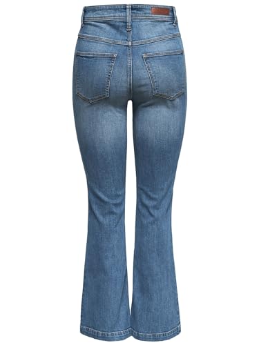 Image of ONLY Womens Relaxed Fit 5 Pocket Heavy Wash Jeans