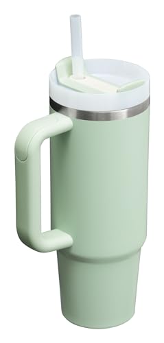 Image of Stanley Quencher H2.0 Tumbler with Handle and Straw 30 oz | Flowstate 3-Position Lid | Cup Holder Compatible for Travel | Insulated Stainless Steel Cup | BPA-Free | Matcha Cream